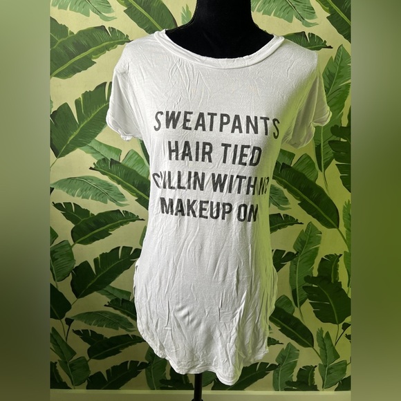 Missi London Women’s White Drake Lyrics Graphic Short Sleeve Tee M/L - Picture 3 of 8